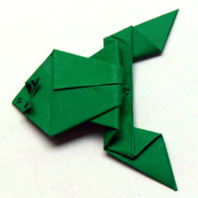 Origami Tiere Falten Frosch