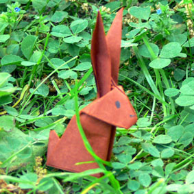 Origami Tiere Falten Hase