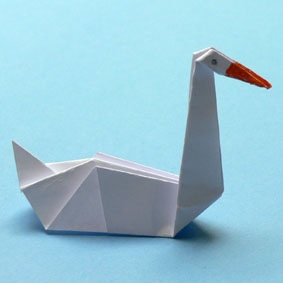 Origami Tiere Falten Schwan